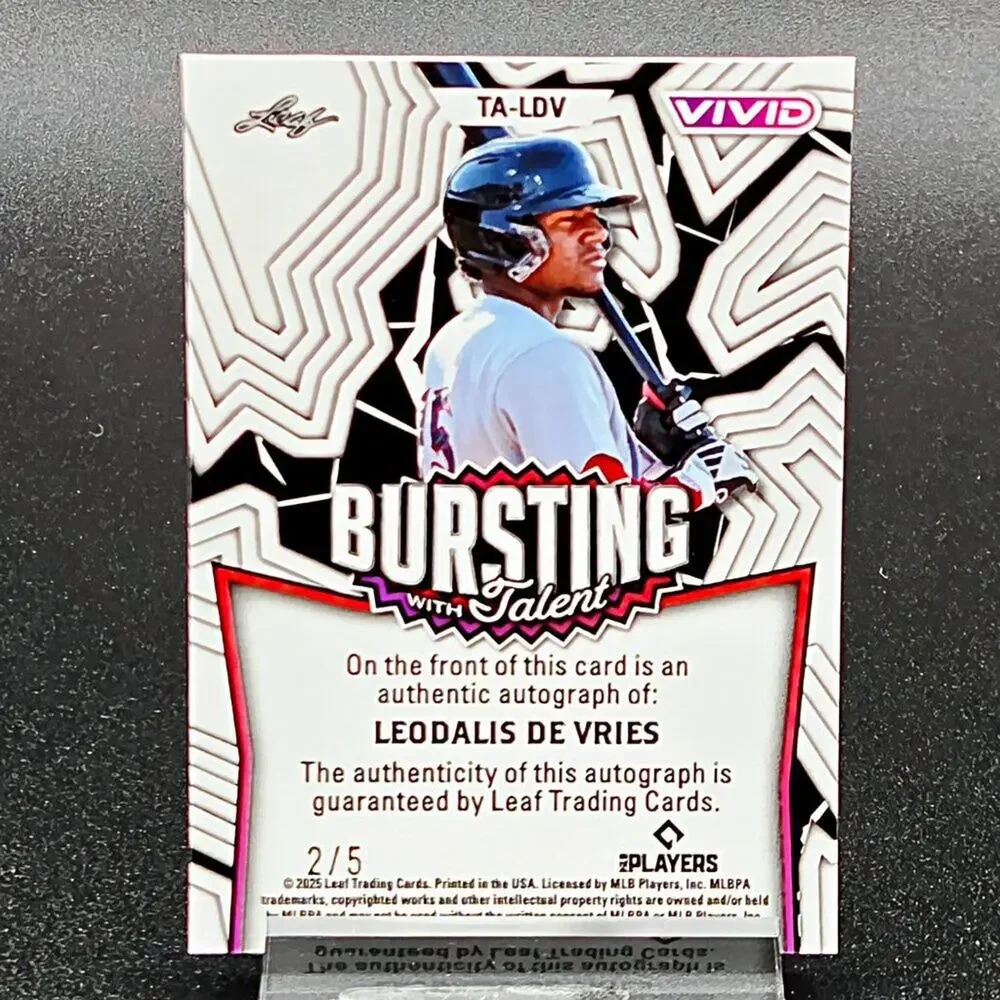 2025 Leo De Vries 2/5 Bursting with Talent Auto Athletics Top Prospect